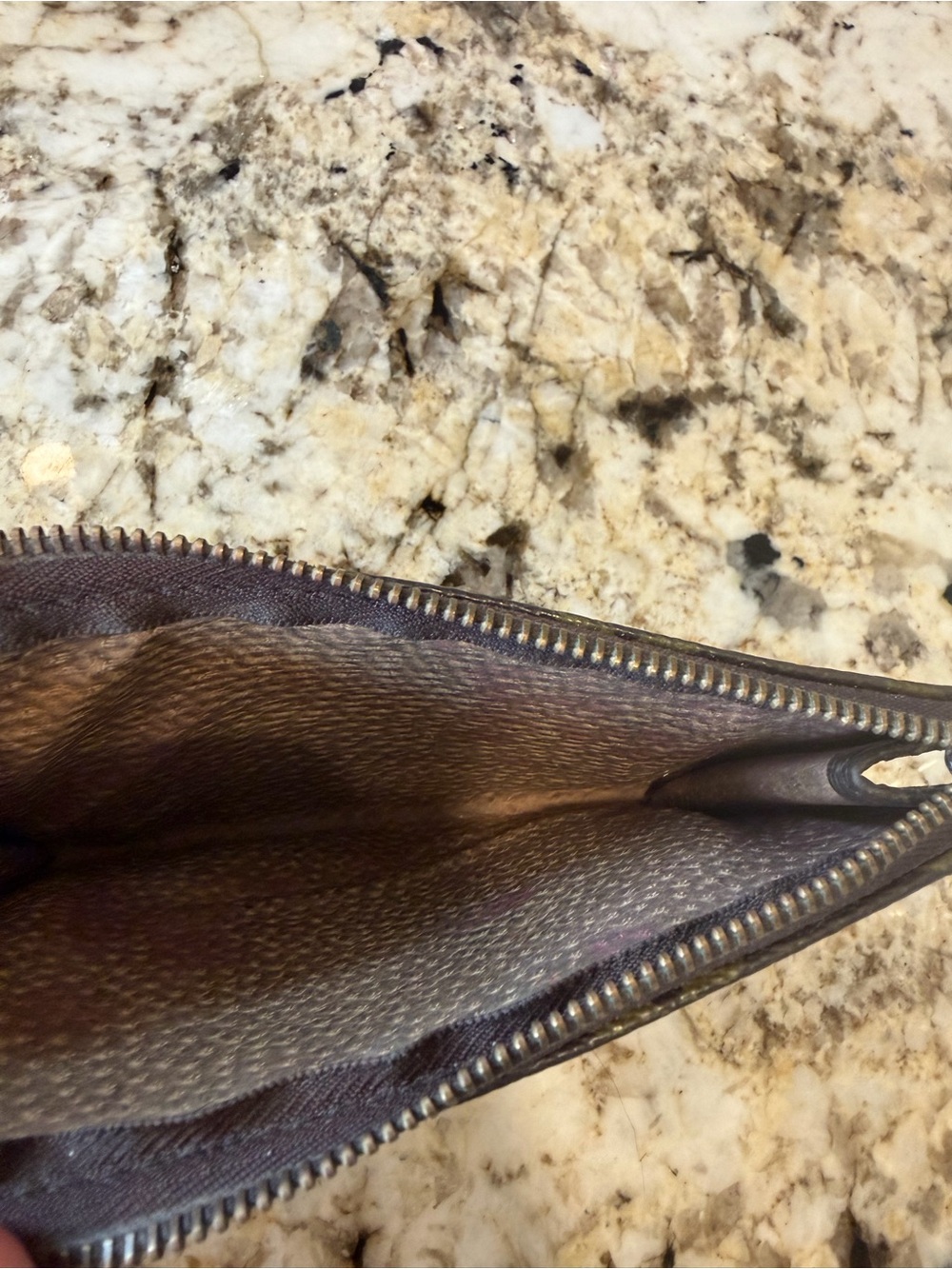 Louis Vuitton Monogram Brown and Tan Zip Pouch Wallet - Picture 4 of 7